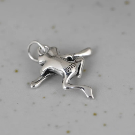Frosch Anhänger 'Ast-Virtuose' aus 925 Silber - Naturschmuck