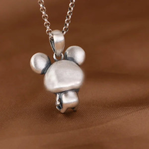 Frosch Halskette aus 925 Silber mit Saphir | Naturschmuck