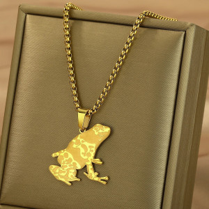 Halskette Frosch 'Wilder Geist' - Schmuck aus Edelstahl