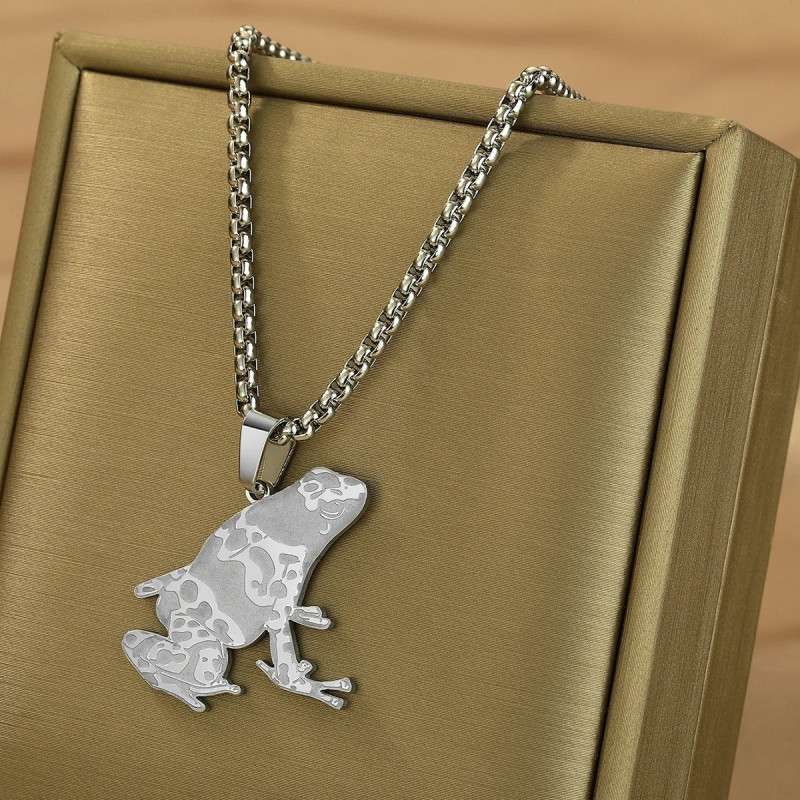 Halskette Frosch 'Wilder Geist' - Schmuck aus Edelstahl