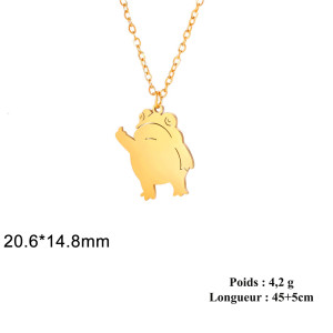Lustige Frosch Halskette aus Edelstahl | Einzigartiges Geschenk
