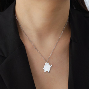 Lustige Frosch Halskette aus Edelstahl | Einzigartiges Geschenk