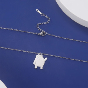 Lustige Frosch Halskette aus Edelstahl | Einzigartiges Geschenk
