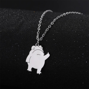 Lustige Frosch Halskette aus Edelstahl | Einzigartiges Geschenk