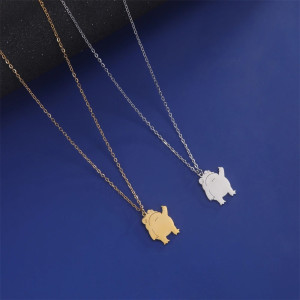 Lustige Frosch Halskette aus Edelstahl | Einzigartiges Geschenk