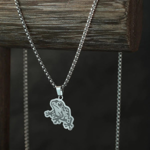 Frosch Halskette Tropischer Traum | Natur Schmuck aus Edelstahl
