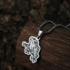 Frosch Halskette Tropischer Traum | Natur Schmuck aus Edelstahl