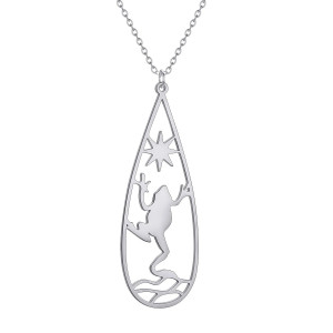 Frosch Halskette Sonnenuntergang - Eleganter Naturschmuck