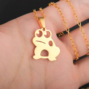 Halskette Verspielter Frosch - Minimalistischer Schmuck Gold/Silber