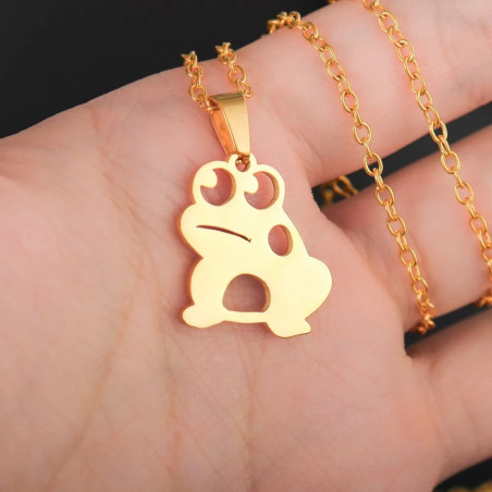 Halskette Verspielter Frosch - Minimalistischer Schmuck Gold/Silber