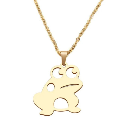 Halskette Verspielter Frosch - Minimalistischer Schmuck Gold/Silber