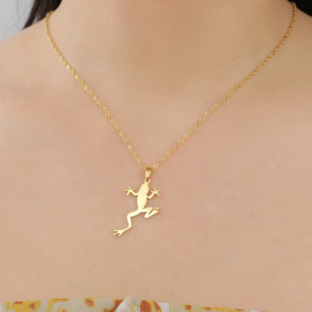 Frosch Halskette 'Leichter Lichtsprung' | Süßer Schmuck Geschenk