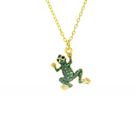 Collier Grenouille Éclat d'Émeraude