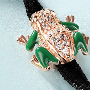 Bracelet Grenouille Éclat de Verdure - Argent Sterling 925