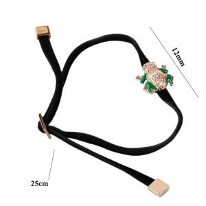 Frosch Armband 'Grüner Glanz' - 925 Silber & Zirkonia