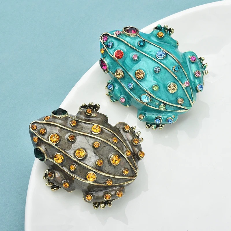 Broche Grenouille Vintage - 2 couleurs au choix