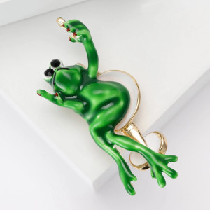 détails Broche Grenouille Étoile de la Scène