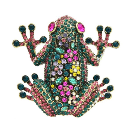 Détails de la Broche Grenouille Jardin Enchanté
