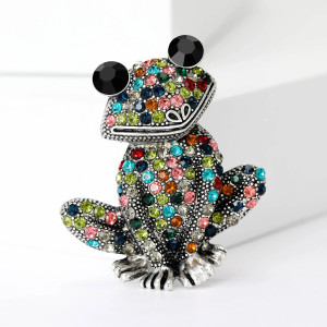 Broche Grenouille Mystère Azur