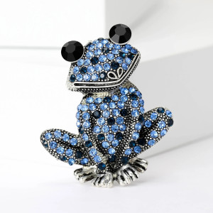 Broche Grenouille Princesse en Cristal Lilas