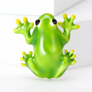 Broche Grenouille Éclat Emeraude