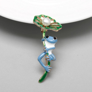 Broche Grenouille "Lily Lotus"