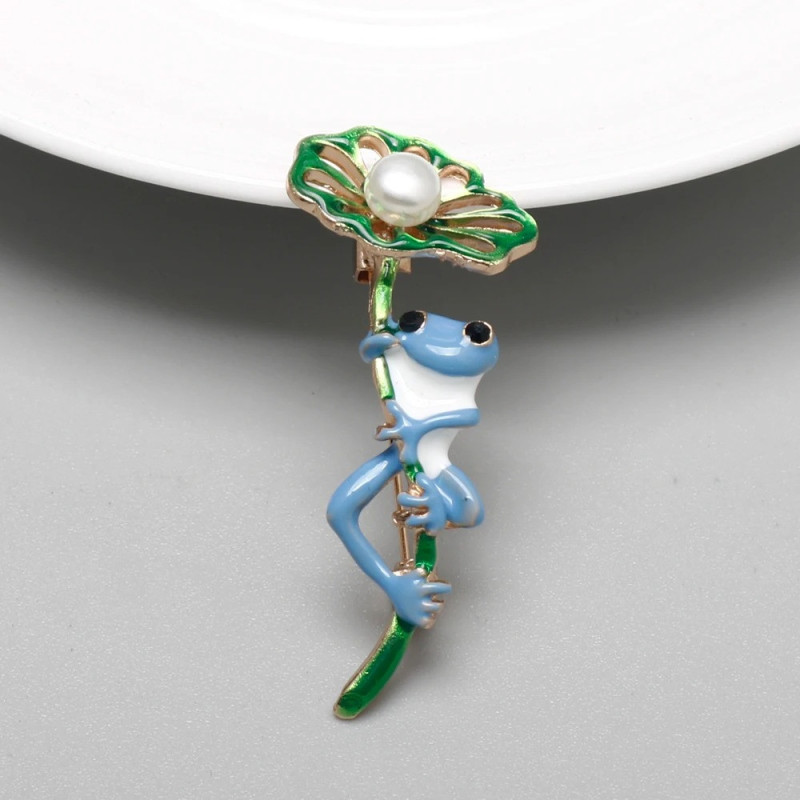 Broche Grenouille "Lily Lotus"