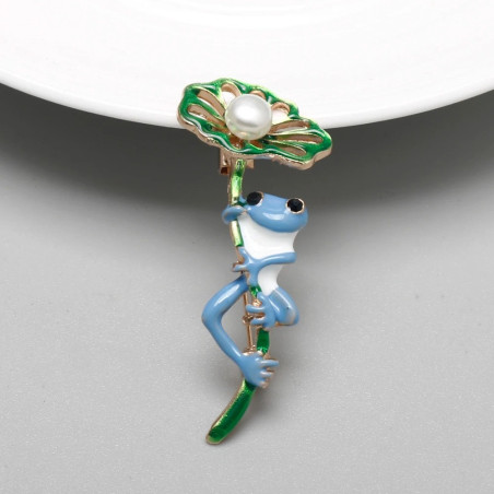 Broche Grenouille "Lily Lotus"