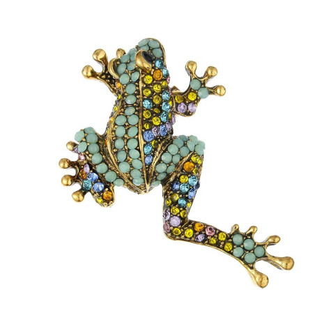 Königliche Mosaik-Froschbrosche - Eleganter Naturschmuck