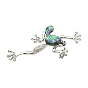 Frosch-Brosche Aquatischer Schimmer - Natürliche Eleganz