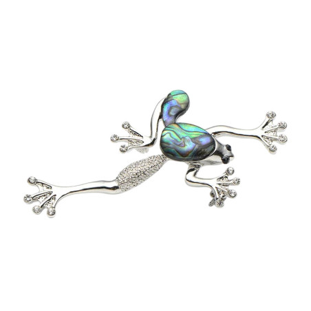 Frosch-Brosche Aquatischer Schimmer - Natürliche Eleganz