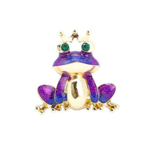 Broche Grenouille Royauté Astrale couleur violette