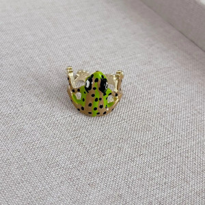 Leuchtender Tropischer Frosch Ring | Größenverstellbar & Süß