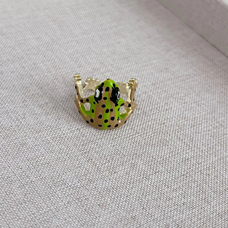 Leuchtender Tropischer Frosch Ring | Größenverstellbar & Süß