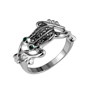 Bague Grenouille Éclats d'Émeraude