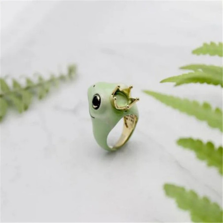 Froschring Prinzessin Lily | Verstellbarer Ring mit Krone