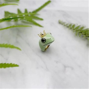 Froschring Prinzessin Lily | Verstellbarer Ring mit Krone