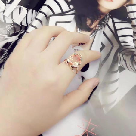 Froschring mit Aurora-Kristall | Eleganter & süßer Schmuck