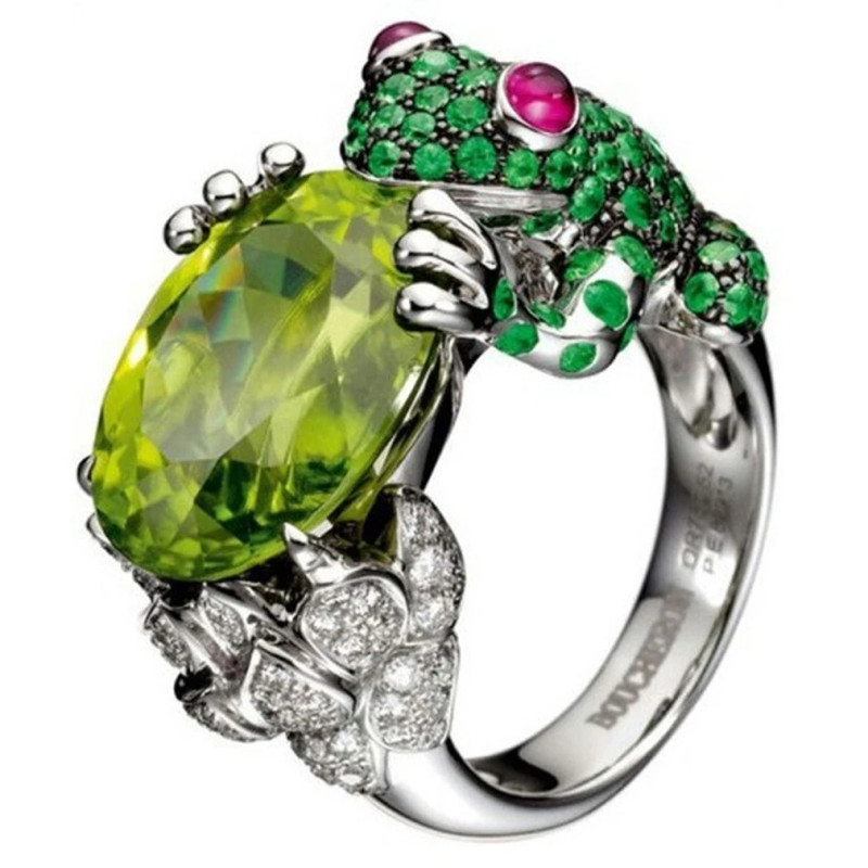 Bague Grenouille Nénuphar Enchanté - Bijou Élégant et Unique