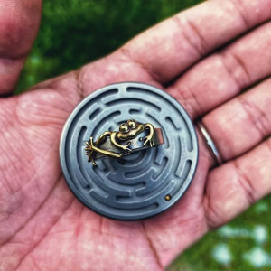 Bague Grenouille Étang Doré