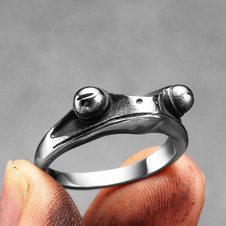 Bague Adorable "Rainette Royale" - Couleur argent