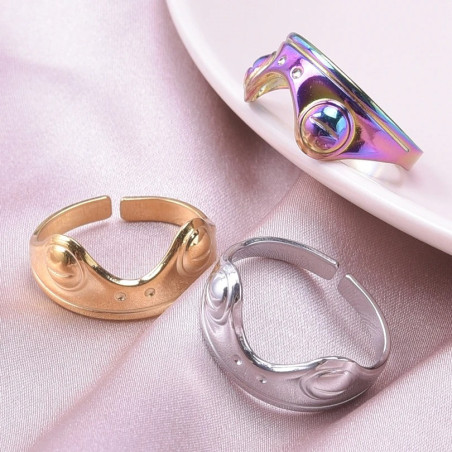 Bague Grenouille Nymphéa - Bague Ajustable Élégante - 3 couleurs