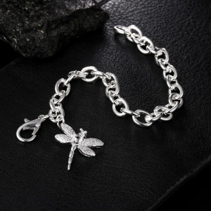 Bracelet Libellule Argent Éclat Intemporel - en Argent Sterling 925S