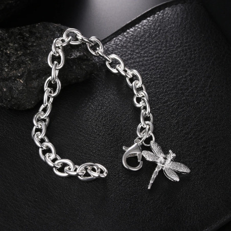 Bracelet Libellule Argent Éclat Intemporel en Argent Sterling 925
