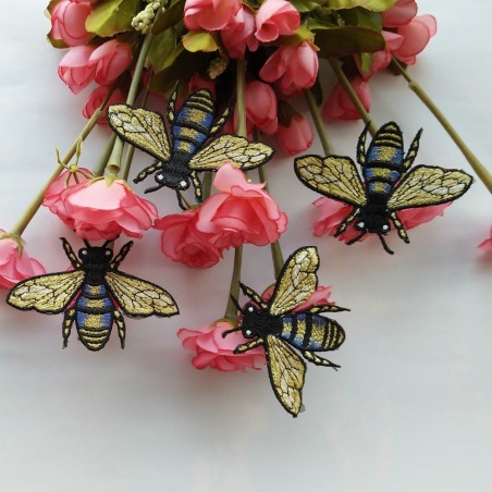 Bienen Aufnäher im 6er-Set | Süße Bügelbilder für Deko