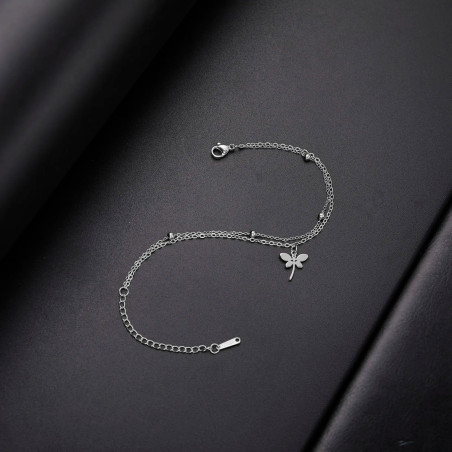 Elegantes Libellen-Armband mit Doppelkette | Schmuck Gold & Silber