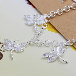 Bracelet Libellule Danse Élégante - Argent Sterling 925