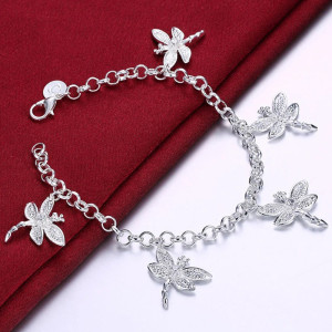 Bracelet Libellule Danse Élégante - Argent Sterling 925S