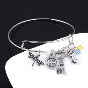 Bracelet Charms Libellule Vintage