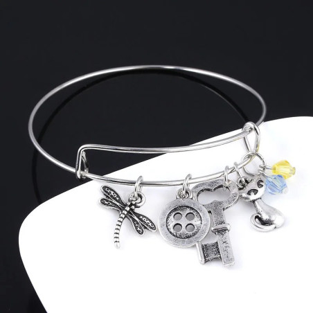Bracelet Charms Libellule Vintage